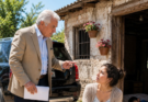 “And the mansion I left you two years ago?” her grandfather asked upon seeing her under a corrugated metal roof… unaware that her husband was celebrating another wedding there using her inheritance.